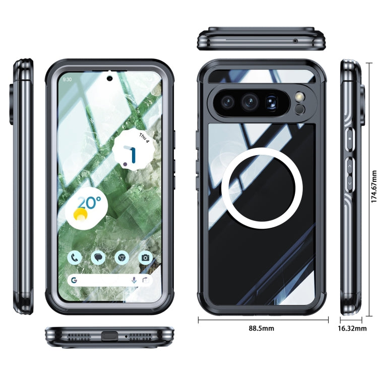 For Google Pixel 9 / 9 Pro RedPepper Transparent IP54 Life Waterproof Phone Case(Black) - free shipping - PMC Jewellery - Order now!