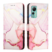 For Ulefone Note 14 PT003 Marble Pattern Flip Leather Phone Case(Rose Gold)
