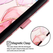 For Ulefone Note 14 PT003 Marble Pattern Flip Leather Phone Case(Rose Gold)