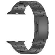 For Apple Watch SE 2023 44mm Turtle Buckle Titanium Alloy Watch Band(Black)