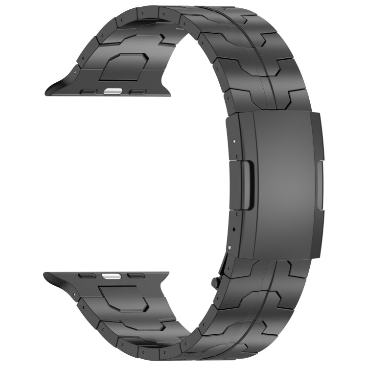 For Apple Watch SE 2023 44mm Turtle Buckle Titanium Alloy Watch Band(Black)