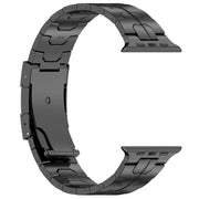 For Apple Watch SE 2023 44mm Turtle Buckle Titanium Alloy Watch Band(Black)