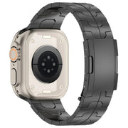 For Apple Watch SE 2023 44mm Turtle Buckle Titanium Alloy Watch Band(Black)