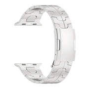 For Apple Watch Series 9 45mm Turtle Buckle Titanium Alloy Watch Band(Silver)