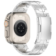 For Apple Watch Series 8 45mm Turtle Buckle Titanium Alloy Watch Band(Silver)