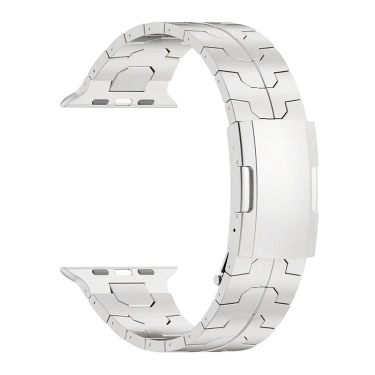 For Apple Watch SE 2022 40mm Turtle Buckle Titanium Alloy Watch Band(Silver)