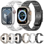 For Apple Watch Series 8 41mm Turtle Buckle Titanium Alloy Watch Band(Silver)