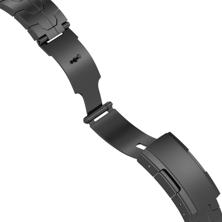 For Apple Watch SE 2023 44mm Turtle Buckle Titanium Alloy Watch Band(Black)