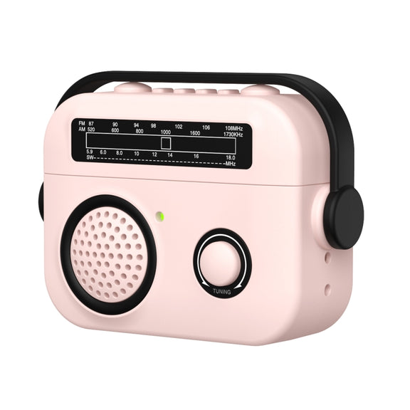 For AirPods Pro 2 Radio Style Wireless Bluetooth Earphones Shockproof Protective Case(Pink)