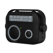 For AirPods Pro 2 Radio Style Wireless Bluetooth Earphones Shockproof Protective Case(Black)