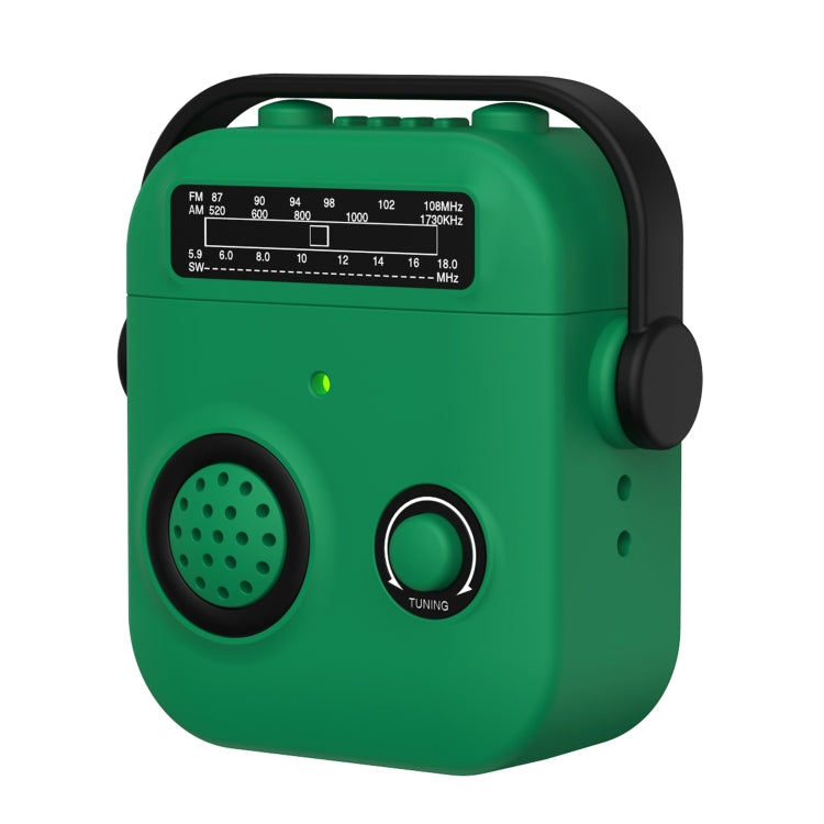 For AirPods 2 / 1 Radio Style Wireless Bluetooth Earphones Shockproof Protective Case(Green) - For AirPods 1/2 by PMC Jewellery | Online Shopping South Africa | PMC Jewellery | Buy Now Pay Later Mobicred