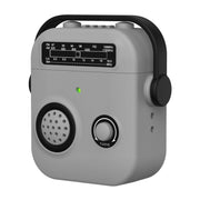 For AirPods 2 / 1 Radio Style Wireless Bluetooth Earphones Shockproof Protective Case(Light Grey)
