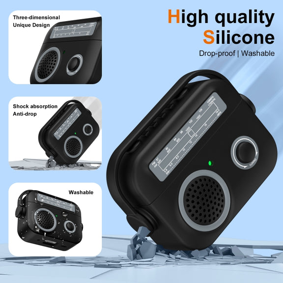 For AirPods 2 / 1 Radio Style Wireless Bluetooth Earphones Shockproof Protective Case(Green)