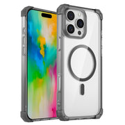 For iPhone 16 Pro Transparent MagSafe Magnetic Phone Case(Black)