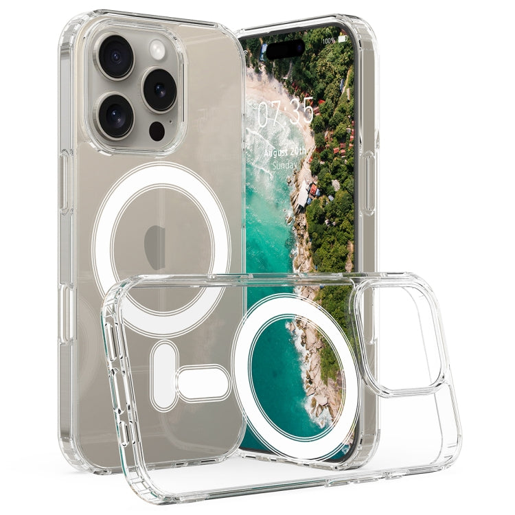 For iPhone 16 Pro MagSafe Clear Acrylic PC Hybrid TPU Phone Case(Transparent) - iPhone 16 Pro Cases by PMC TechLife | Online Shopping South Africa | PMC TechLife | Buy Now Pay Later Mobicred