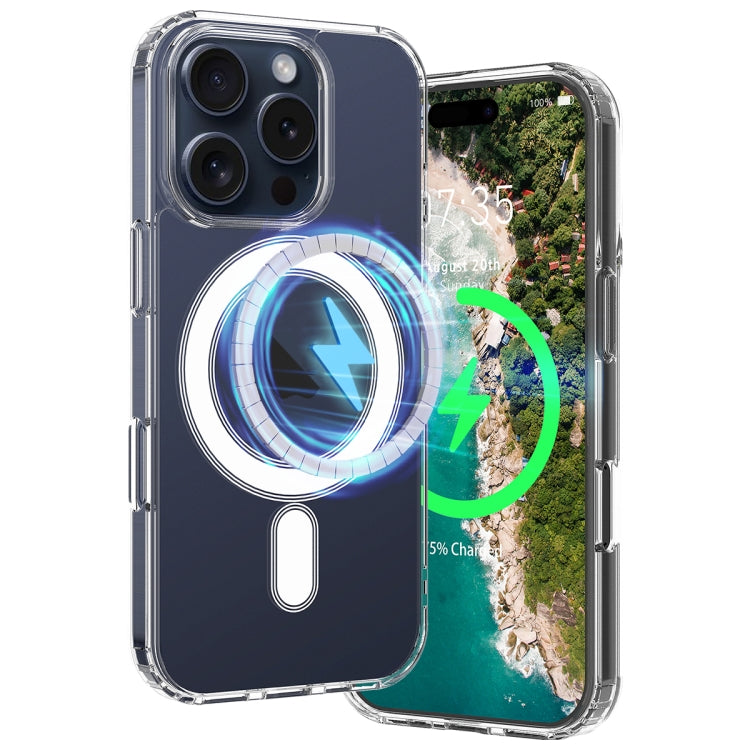 For iPhone 16 Pro MagSafe Clear Acrylic PC Hybrid TPU Phone Case(Transparent) - iPhone 16 Pro Cases by PMC TechLife | Online Shopping South Africa | PMC TechLife | Buy Now Pay Later Mobicred