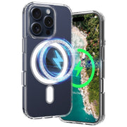 For iPhone 16 Pro MagSafe Clear Acrylic PC Hybrid TPU Phone Case(Transparent)