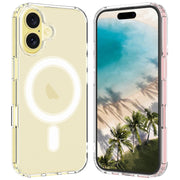 For iPhone 16 Plus MagSafe Clear Acrylic PC Hybrid TPU Phone Case(Transparent)