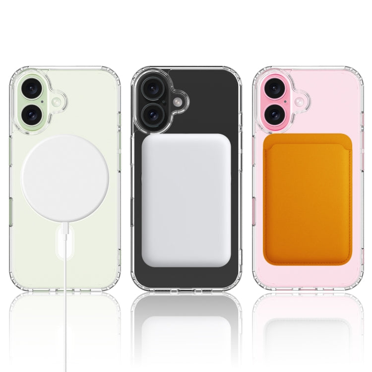 For iPhone 16 MagSafe Clear Acrylic PC Hybrid TPU Phone Case(Transparent)
