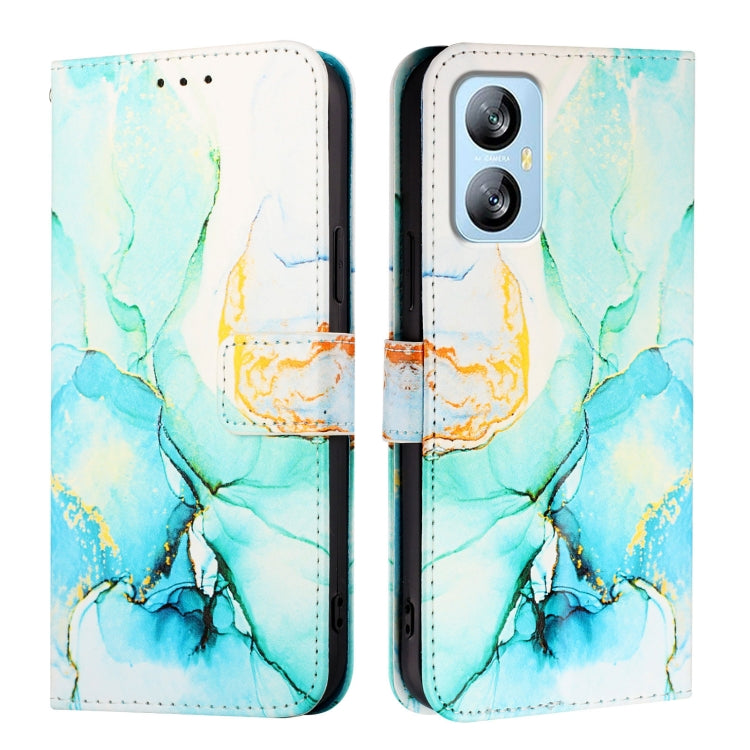 For Blackview A52 PT003 Marble Pattern Flip Leather Phone Case(Green) - More Brand by PMC TechLife | Online Shopping South Africa | PMC TechLife | Buy Now Pay Later Mobicred