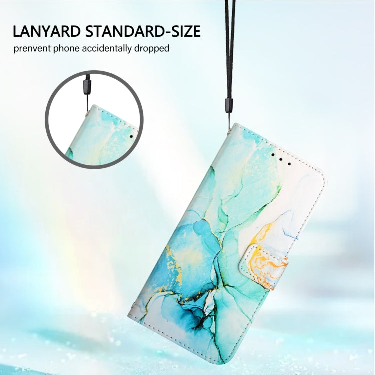 For Blackview A53 PT003 Marble Pattern Flip Leather Phone Case(Green) - More Brand by PMC TechLife | Online Shopping South Africa | PMC TechLife | Buy Now Pay Later Mobicred
