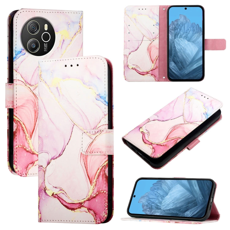 For Blackview Shark 8 PT003 Marble Pattern Flip Leather Phone Case(Rose Gold) - More Brand by PMC TechLife | Online Shopping South Africa | PMC TechLife | Buy Now Pay Later Mobicred