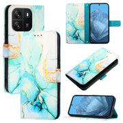 For Blackview Wave 6C PT003 Marble Pattern Flip Leather Phone Case(Green)