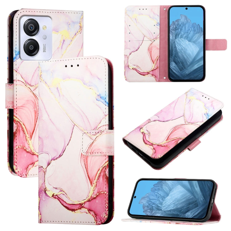 For Blackview Color 8 PT003 Marble Pattern Flip Leather Phone Case(Rose Gold) - More Brand by PMC TechLife | Online Shopping South Africa | PMC TechLife | Buy Now Pay Later Mobicred