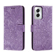 For Motorola Moto G Power 5G 2024 Lace Flower Embossing Flip Leather Phone Case(Purple) - Motorola Cases by PMC Jewellery | Online Shopping South Africa | PMC Jewellery | Buy Now Pay Later Mobicred