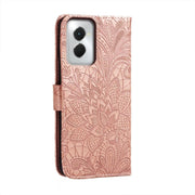 For Motorola Moto G Power 5G 2024 Lace Flower Embossing Flip Leather Phone Case(Rose Gold)