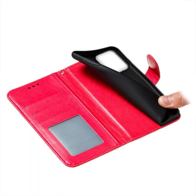 For Motorola Moto G Power 5G 2024 Lace Flower Embossing Flip Leather Phone Case(Red)