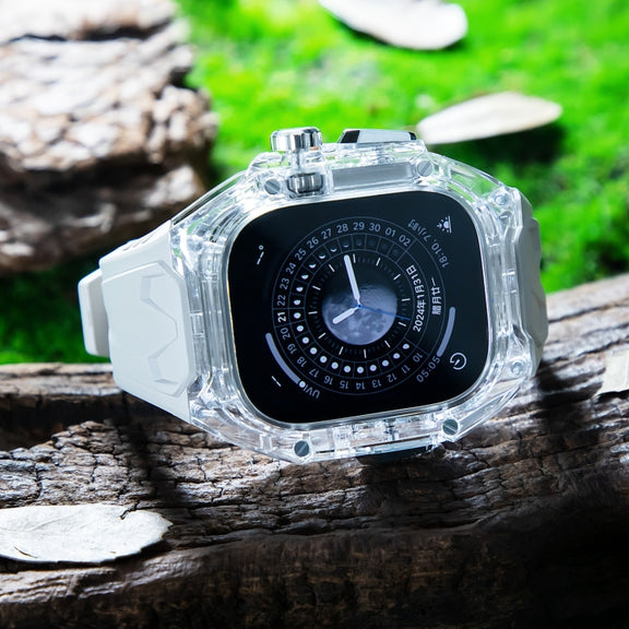 For Apple Watch Ultra 2 49mm Modified PC Hybrid TPU Watch Case Band(Starlight Transparent)