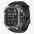 For Apple Watch Ultra 49mm Modified PC Hybrid TPU Watch Case Band(Black Clear Black) - Watch Bands by PMC TechLife | Online Shopping South Africa | PMC TechLife | Buy Now Pay Later Mobicred