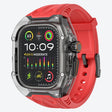 For Apple Watch Ultra 49mm Modified PC Hybrid TPU Watch Case Band(Red Clear Black) - Watch Bands by PMC TechLife | Online Shopping South Africa | PMC TechLife | Buy Now Pay Later Mobicred