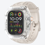 For Apple Watch Ultra 49mm Modified PC Hybrid TPU Watch Case Band(Starlight Transparent)