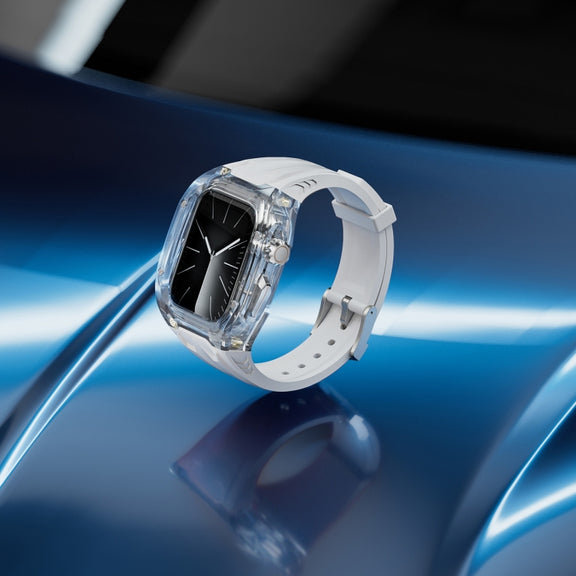 For Apple Watch SE 44mm Modified PC Hybrid TPU Watch Case Band(Starlight Transparent)