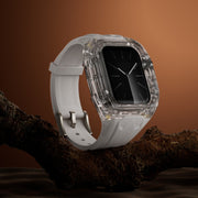 For Apple Watch SE 44mm Modified PC Hybrid TPU Watch Case Band(Starlight Transparent)