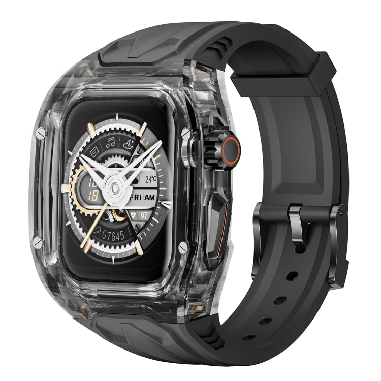 For Apple Watch Series 5 44mm Modified PC Hybrid TPU Watch Case Band(Black Clear Black) - free shipping - PMc TechLife - Order now!