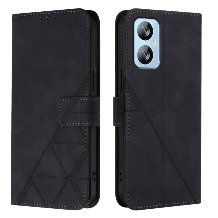 For Blackview A52 Crossbody 3D Embossed Flip Leather Phone Case(Black) - More Brand by PMC TechLife | Online Shopping South Africa | PMC TechLife | Buy Now Pay Later Mobicred