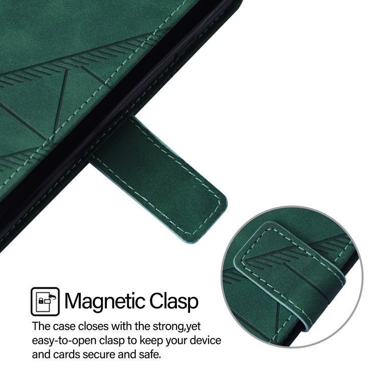 For Blackview A52 Crossbody 3D Embossed Flip Leather Phone Case(Green) - More Brand by PMC TechLife | Online Shopping South Africa | PMC TechLife | Buy Now Pay Later Mobicred