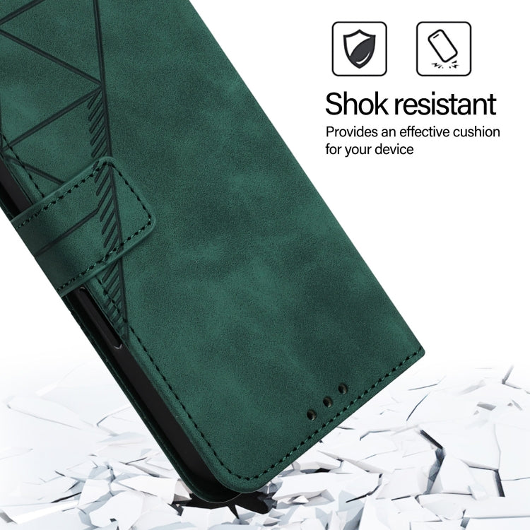 For Blackview A52 Crossbody 3D Embossed Flip Leather Phone Case(Green) - More Brand by PMC TechLife | Online Shopping South Africa | PMC TechLife | Buy Now Pay Later Mobicred