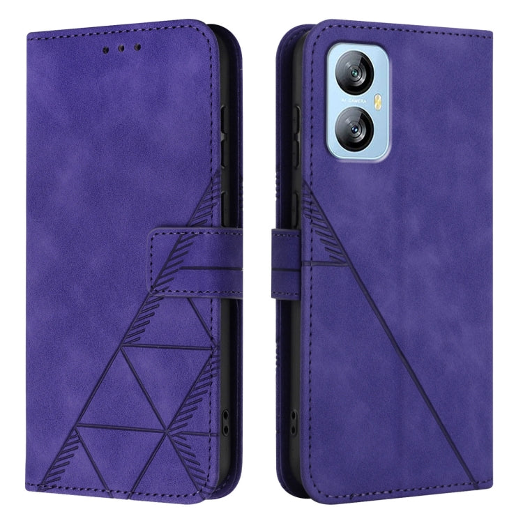 For Blackview A52 Crossbody 3D Embossed Flip Leather Phone Case(Purple) - More Brand by PMC TechLife | Online Shopping South Africa | PMC TechLife | Buy Now Pay Later Mobicred