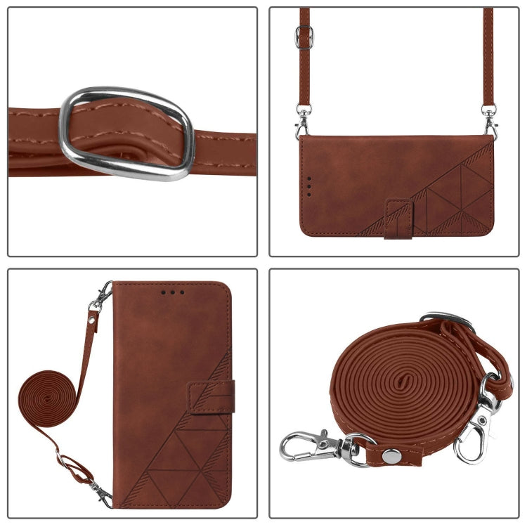 For Blackview A52 Crossbody 3D Embossed Flip Leather Phone Case(Brown) - More Brand by PMC TechLife | Online Shopping South Africa | PMC TechLife | Buy Now Pay Later Mobicred
