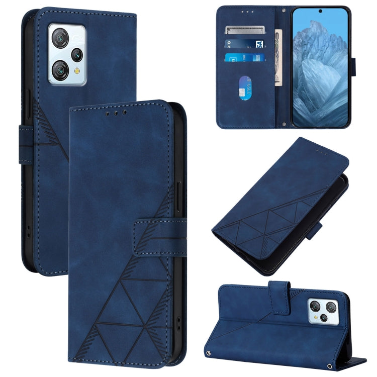 For Blackview A53 Crossbody 3D Embossed Flip Leather Phone Case(Blue) - More Brand by PMC TechLife | Online Shopping South Africa | PMC TechLife | Buy Now Pay Later Mobicred