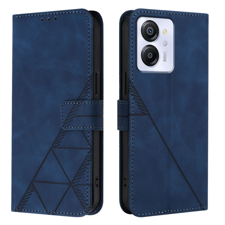 For Blackview Color 8 Crossbody 3D Embossed Flip Leather Phone Case(Blue) - More Brand by PMC TechLife | Online Shopping South Africa | PMC TechLife | Buy Now Pay Later Mobicred