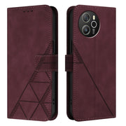 For Blackview Shark 8 Crossbody 3D Embossed Flip Leather Phone Case(Wine Red)