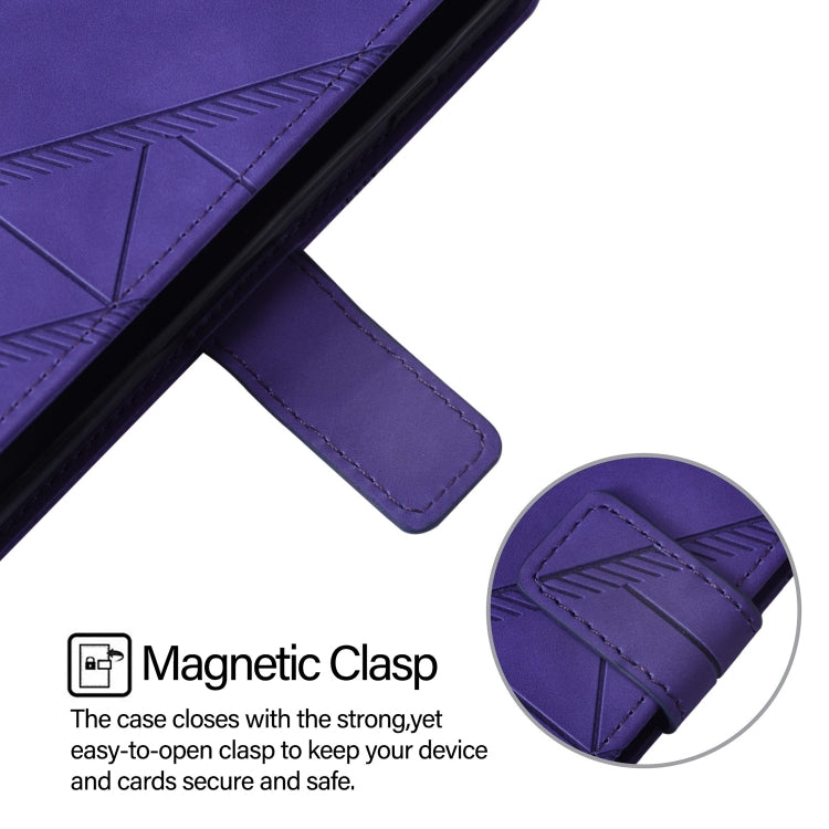 For Blackview Wave 6C Crossbody 3D Embossed Flip Leather Phone Case(Purple) - More Brand by PMC TechLife | Online Shopping South Africa | PMC TechLife | Buy Now Pay Later Mobicred