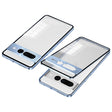For Google Pixel 7 Pro Snap Buckle Metal Frame Frosted Phone Case(Blue) - Google Cases by PMC TechLife | Online Shopping South Africa | PMC TechLife | Buy Now Pay Later Mobicred