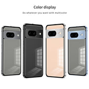 For Google Pixel 8 Pro Snap Buckle Metal Frame Frosted Phone Case(Black)