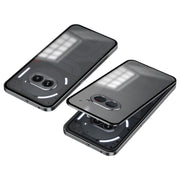 For Nothing Phone 2a Snap Buckle Metal Frame Frosted Phone Case(Grey)